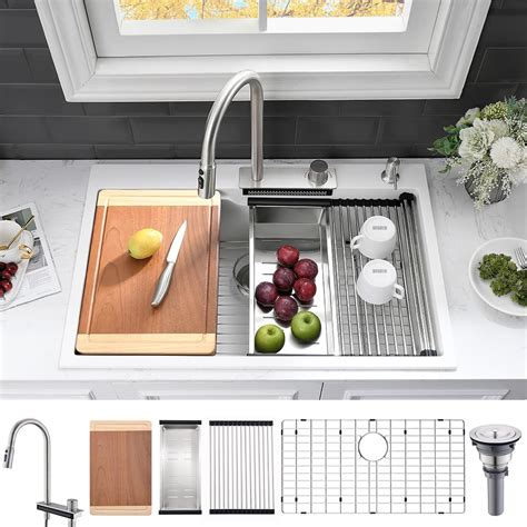 33 drop in kitchen sink|33x19 top mount kitchen sink.